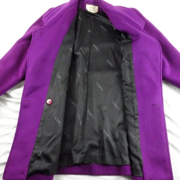 Cassidy Women Purple Wool Coat Size 4 - Picture 5 of 12